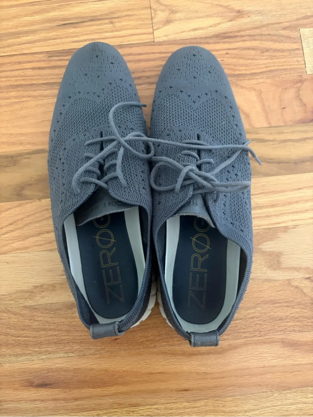 Cole Haan Zerogrand Stitchlite Mens Size 9.5 M Oxford Grey Dress Shoes C27565
